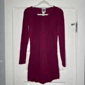 Prairie Underground Women's Size Small Merlot Long Sleeve Lagenlook Tunic Dress